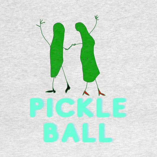 Pickle, Pickleball, Ball, Dancing, Funny T-Shirt, Funny Tee, Badly Drawn, Bad Drawing by Badly Drawn Design